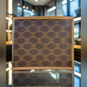 CELINE Macadam Triomphe Bi-Fold Wallet Canvas Authentic